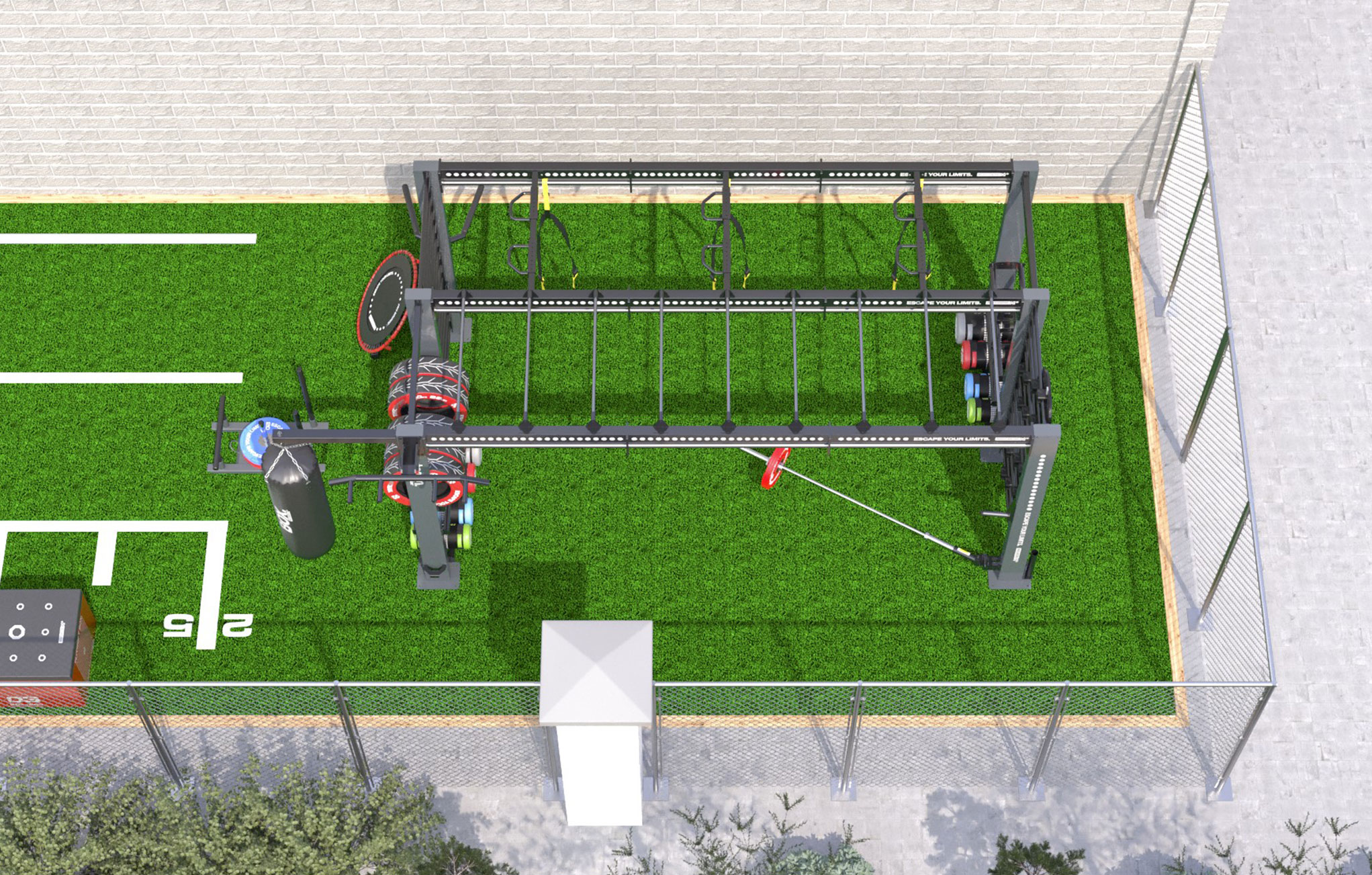 Escape fitness outdoor gym design
