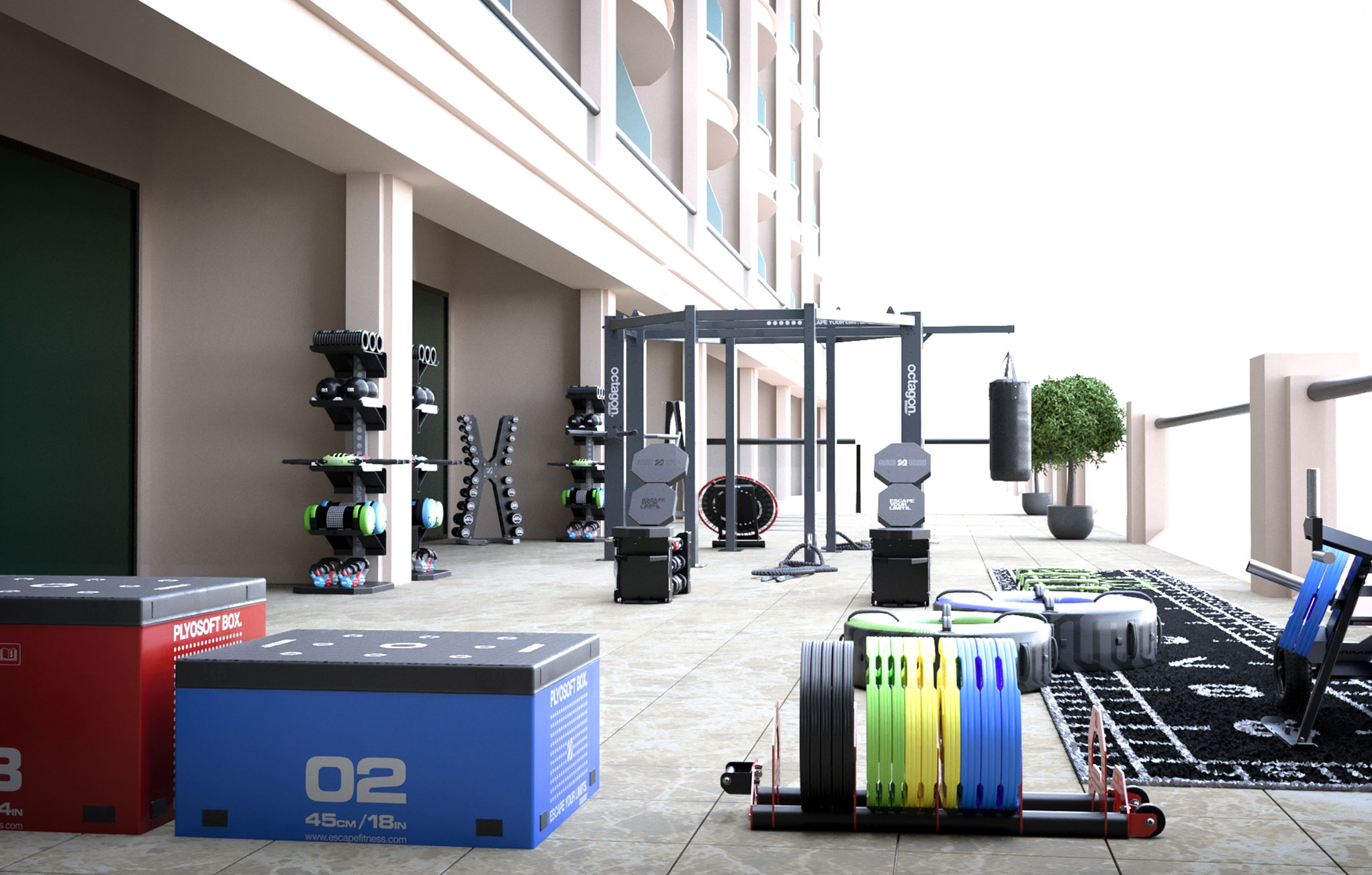 Escape Fitness outdoor gym design
