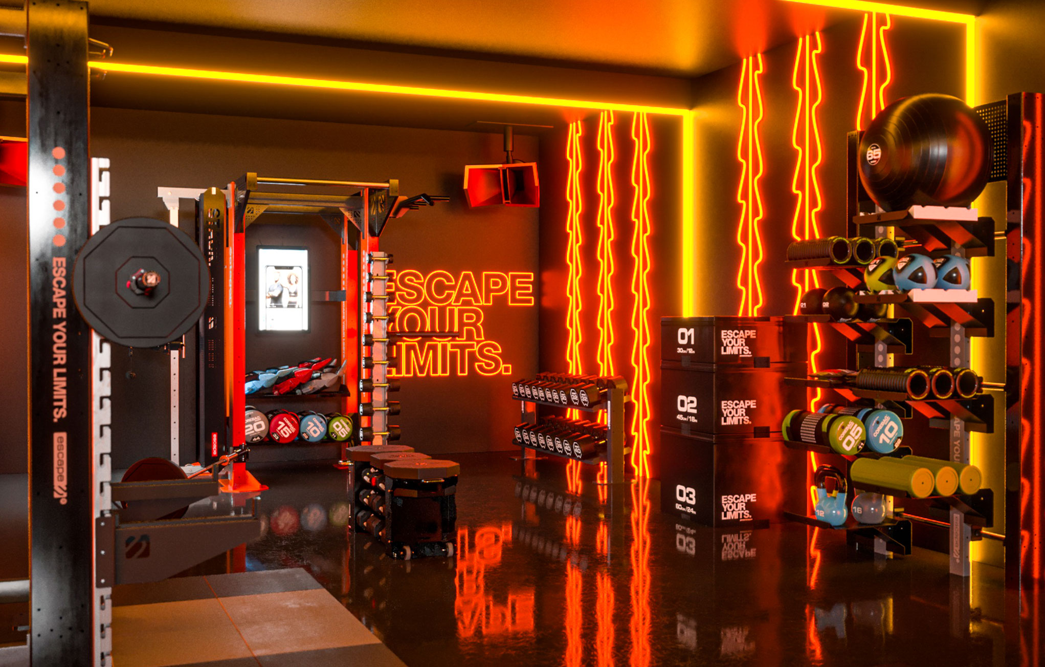 Escape Fitness personal pod design