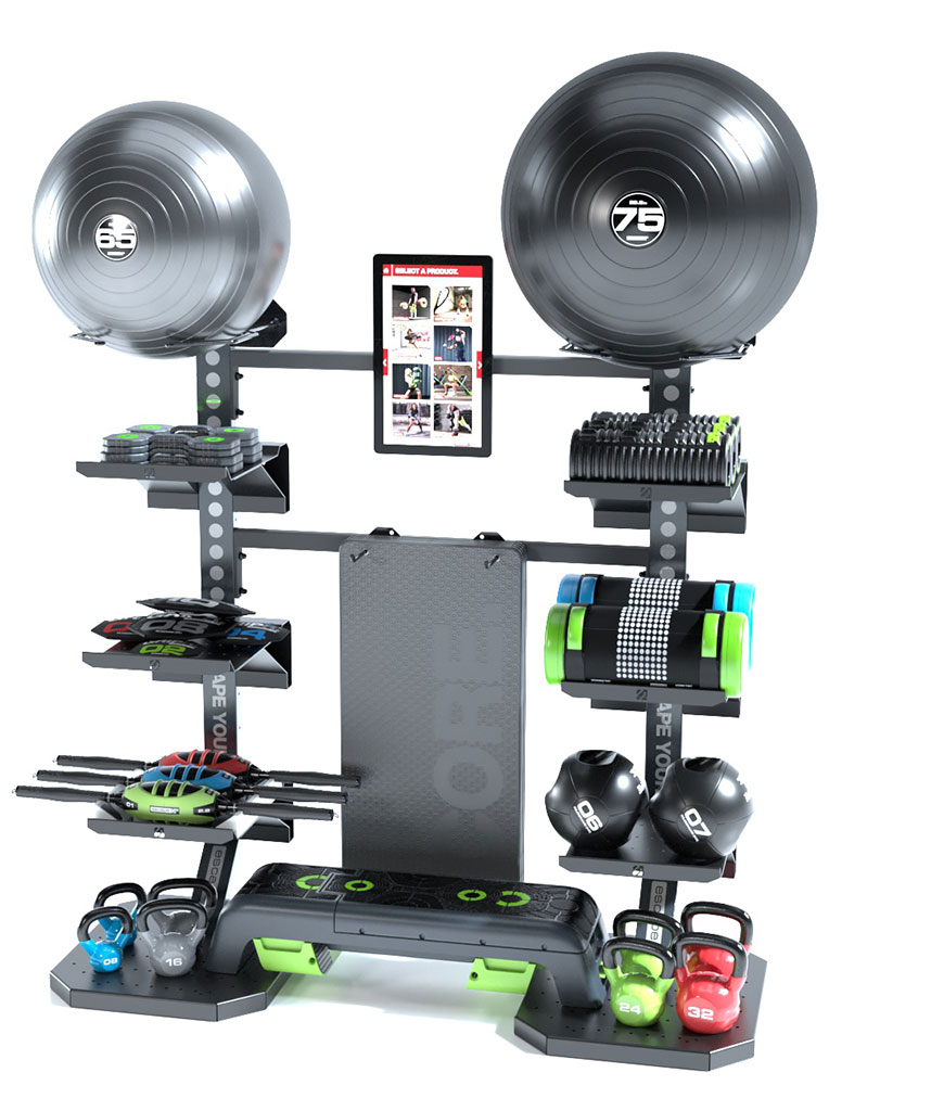 Workout screen and equipment