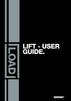 LOAD – Lift – User guide cover