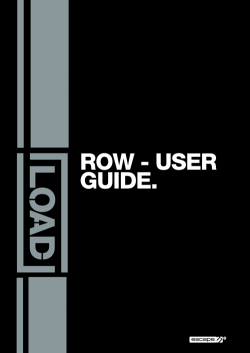 LOAD – Row – User guide cover